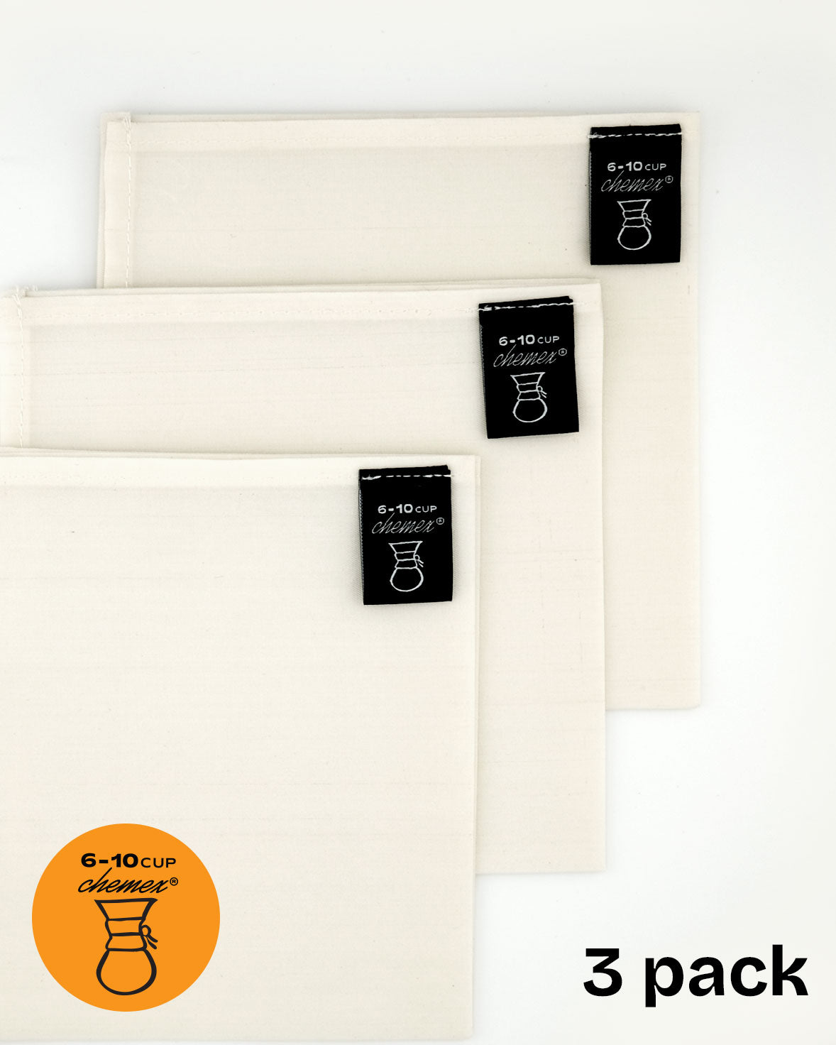 Three pack chemex Silk coffee filter 