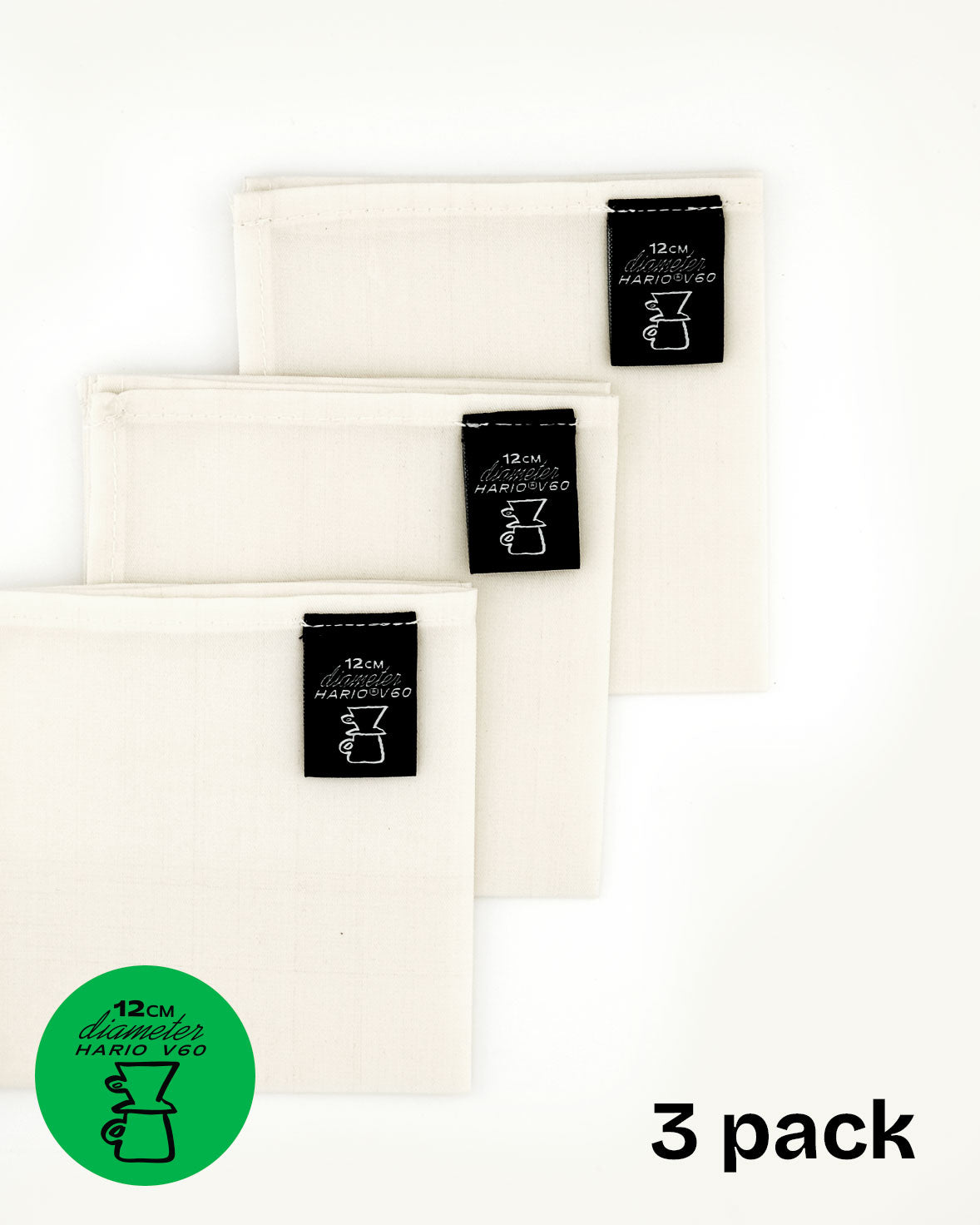 Three Hario V60 Silk coffee filter 